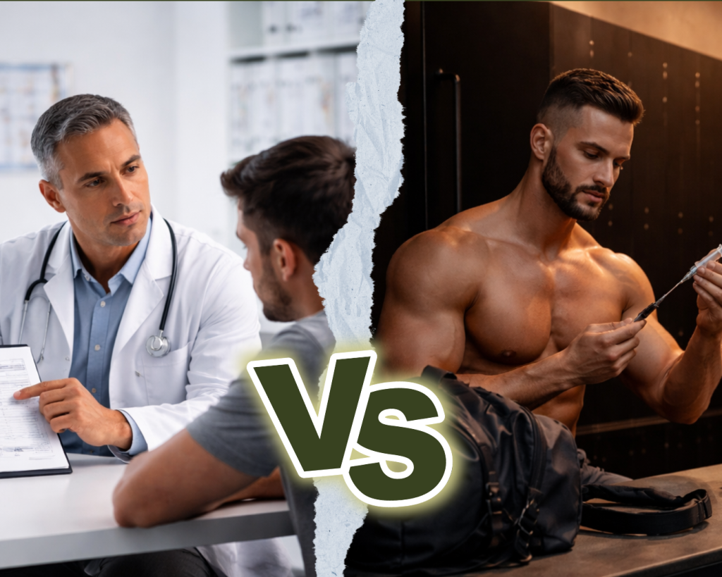 Medical consultation with a doctor versus independent bodybuilding injection